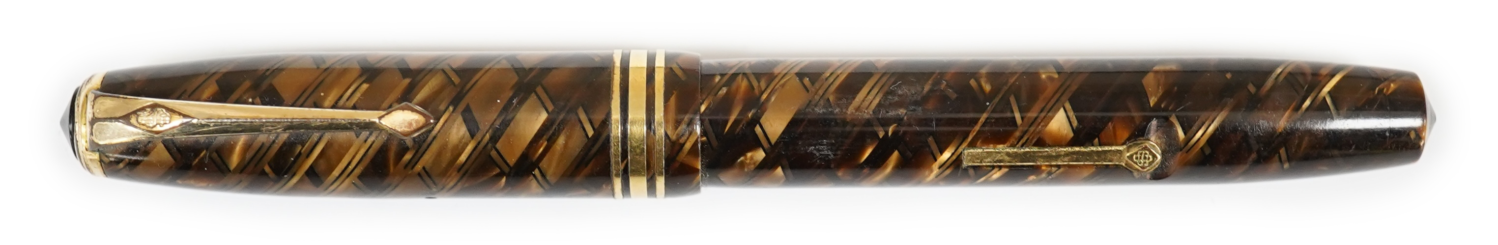 A Conway Stewart No.58 in tiger's eye